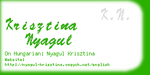 krisztina nyagul business card